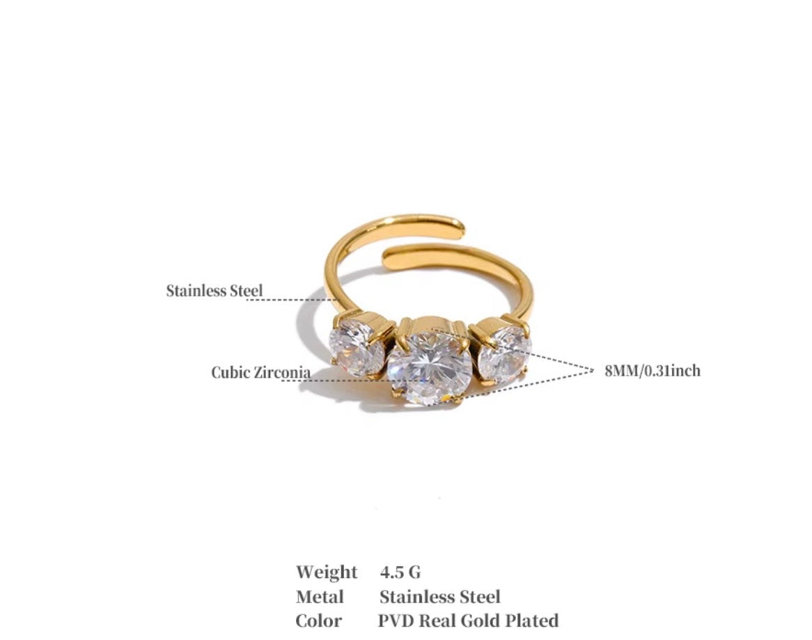 Trinity Crystal Ring