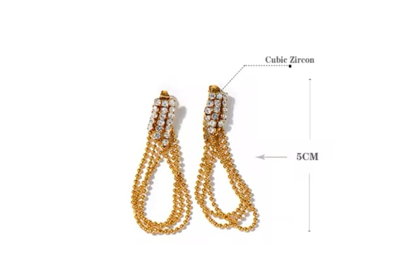 Glistening tassel earings