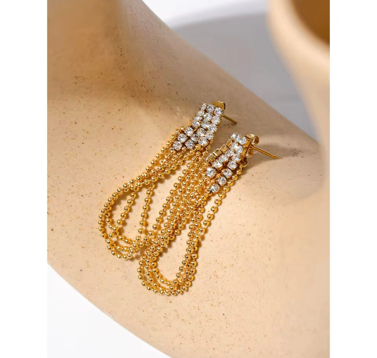 Glistening tassel earings