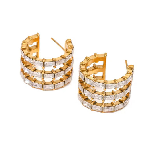 Crystal Curve Earing