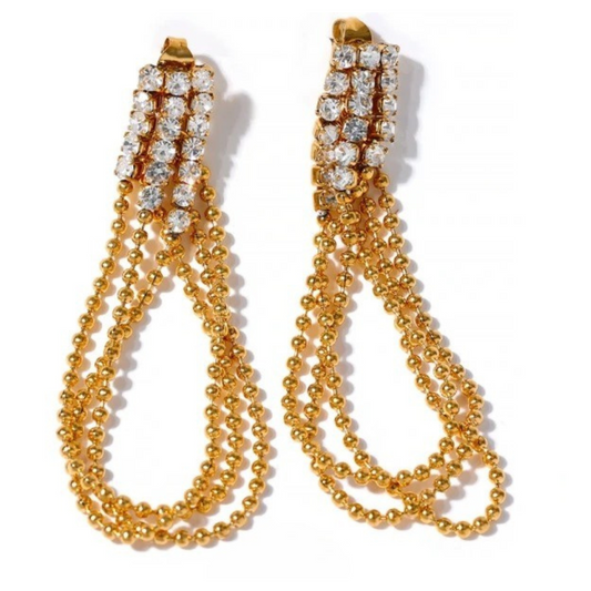 Glistening tassel earings
