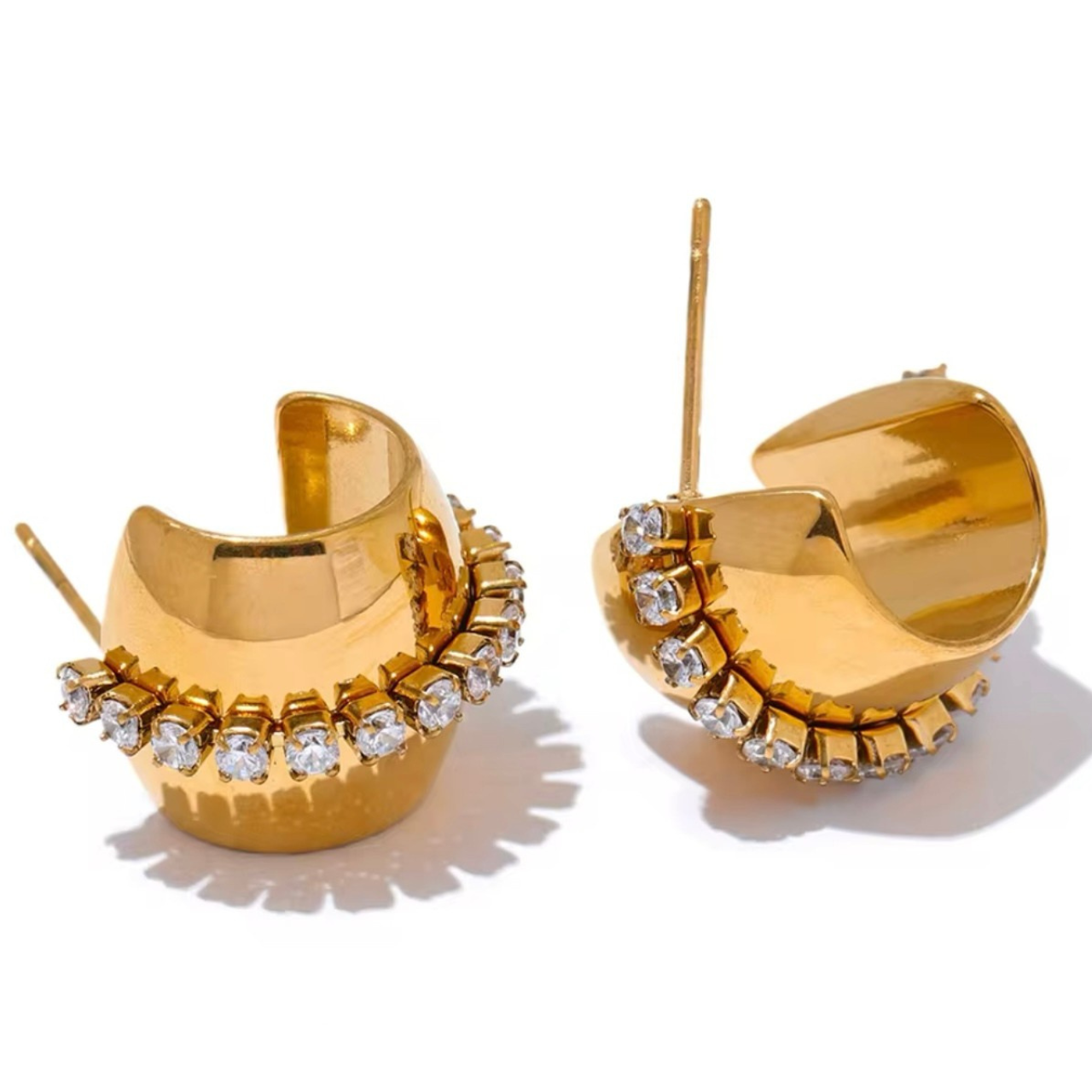 Glimmer Huggie hoops